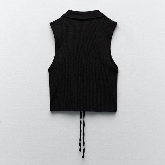 Zara Rib Polo with Gather Detail top - Picture 7 of 8